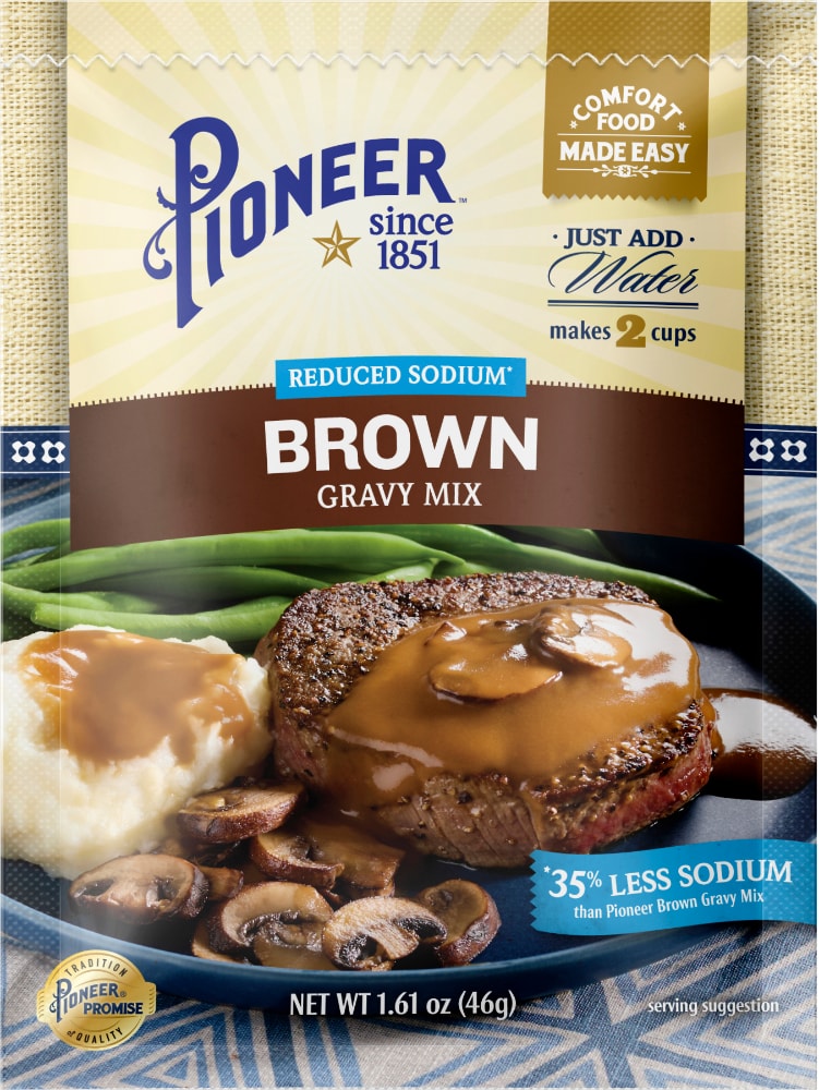 Pioneer Reduced Sodium Brown Gravy Mix