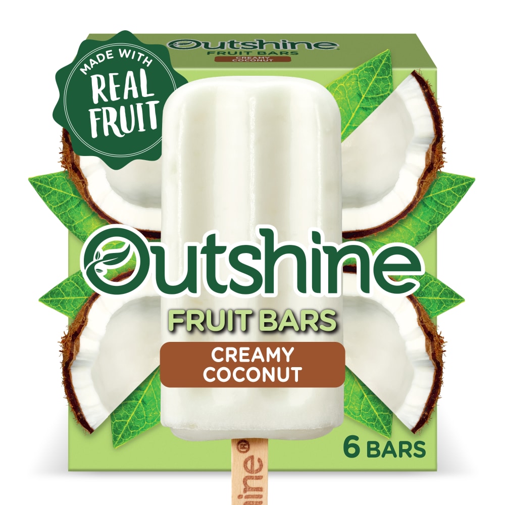 Outshine Creamy Coconut Frozen Fruit Bars, 6 Count