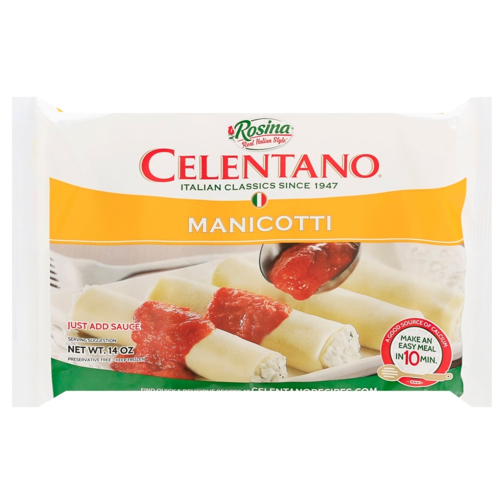 Celentano Manicotti Frozen Pasta