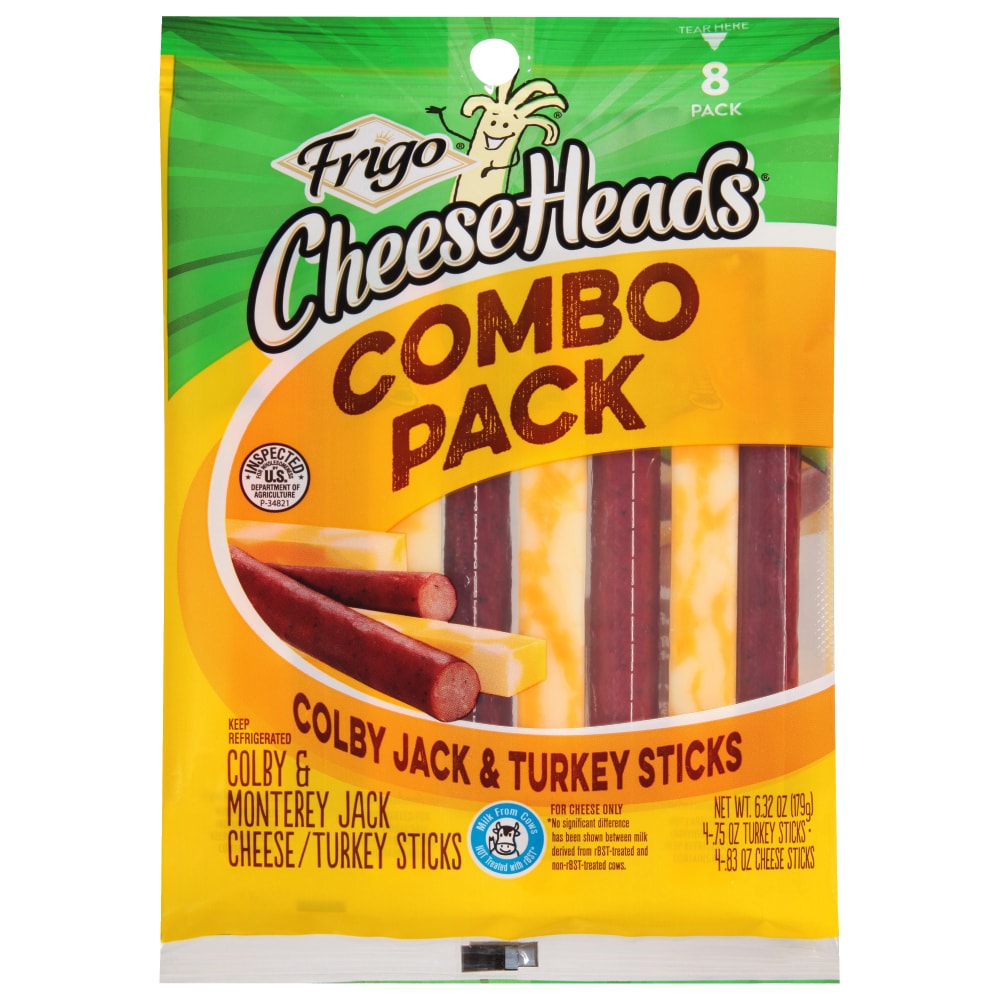 Frigo® Cheese Heads® Colby Jack & Turkey Sticks Combo Pack