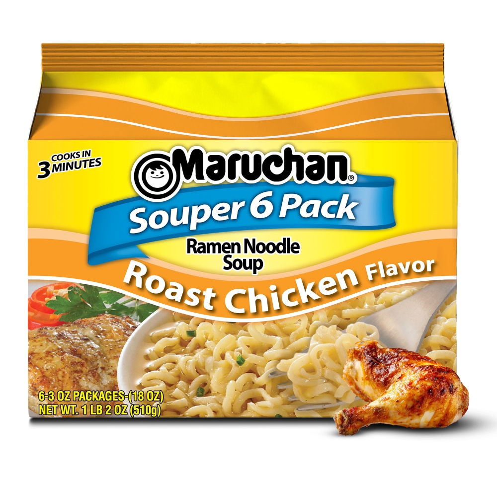 Maruchan® Souper 6 Ramen Noodle Soup, Roast Chicken
