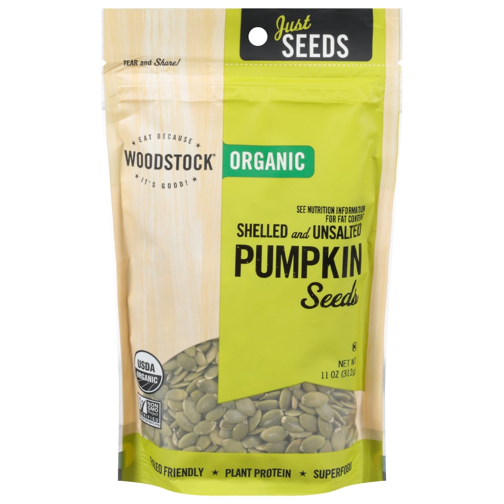Woodstock Organic Shelled and Unsalted Pumpkin Seeds_11 oz