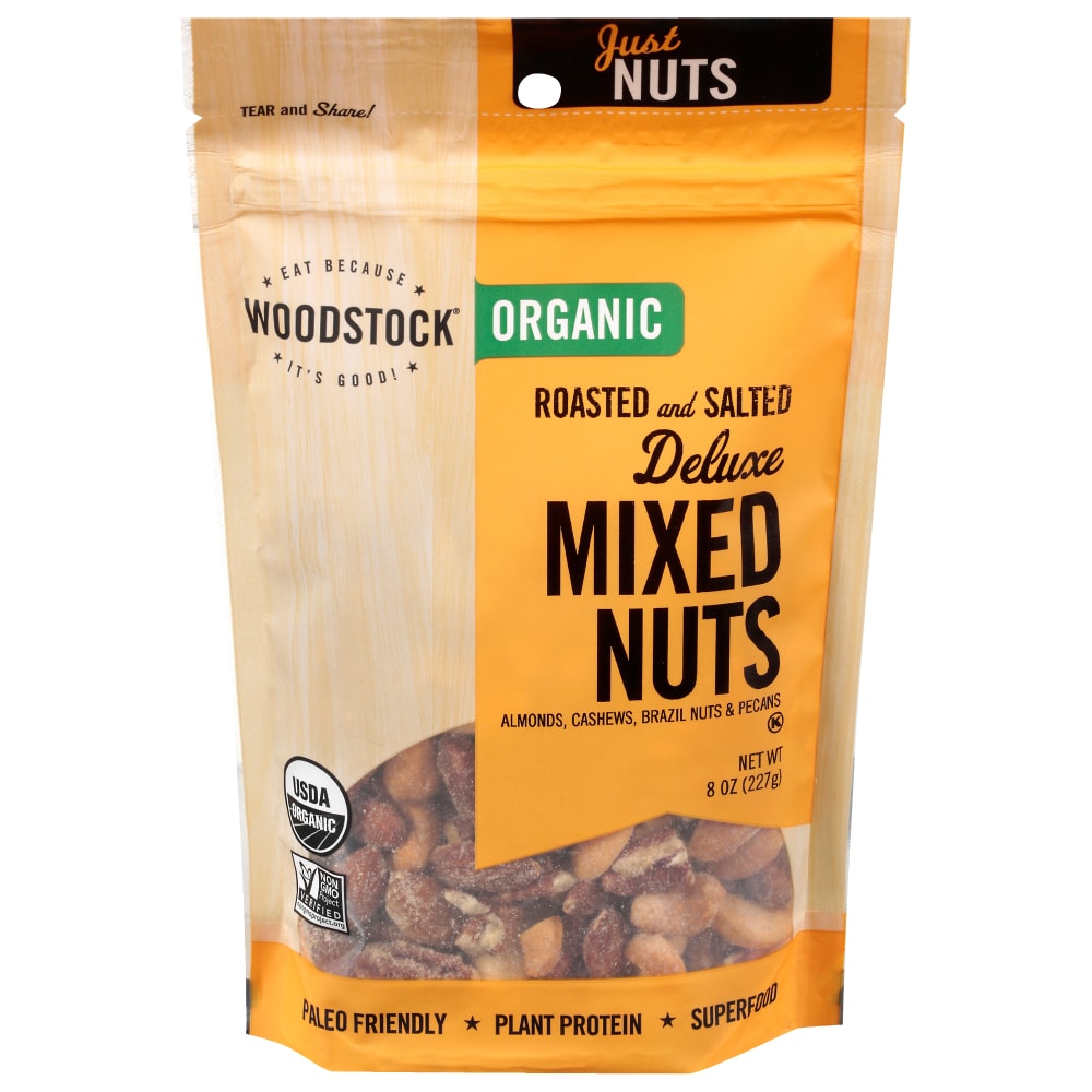 Woodstock Organic Mixed Nuts, Roasted & Salted_8 oz