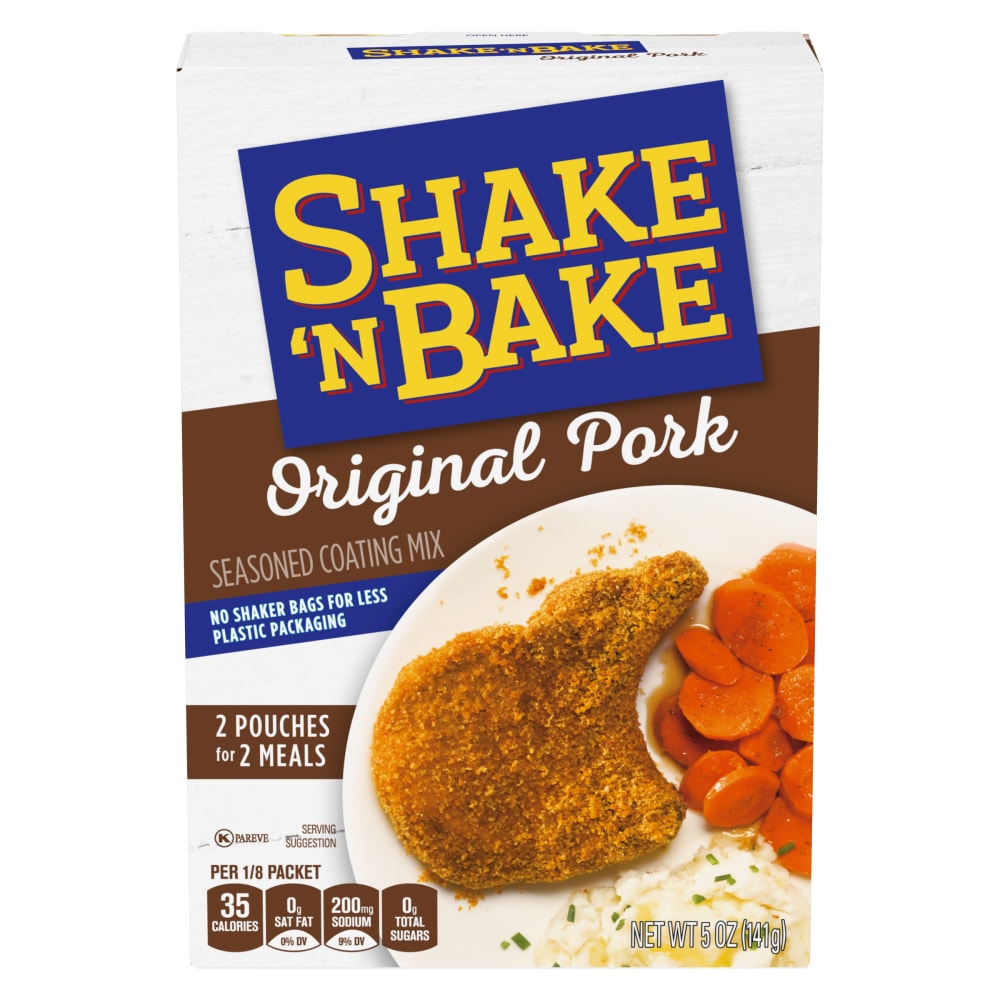 Shake ‘N Bake Original Pork Seasoned Coating Mix, Box, Packets