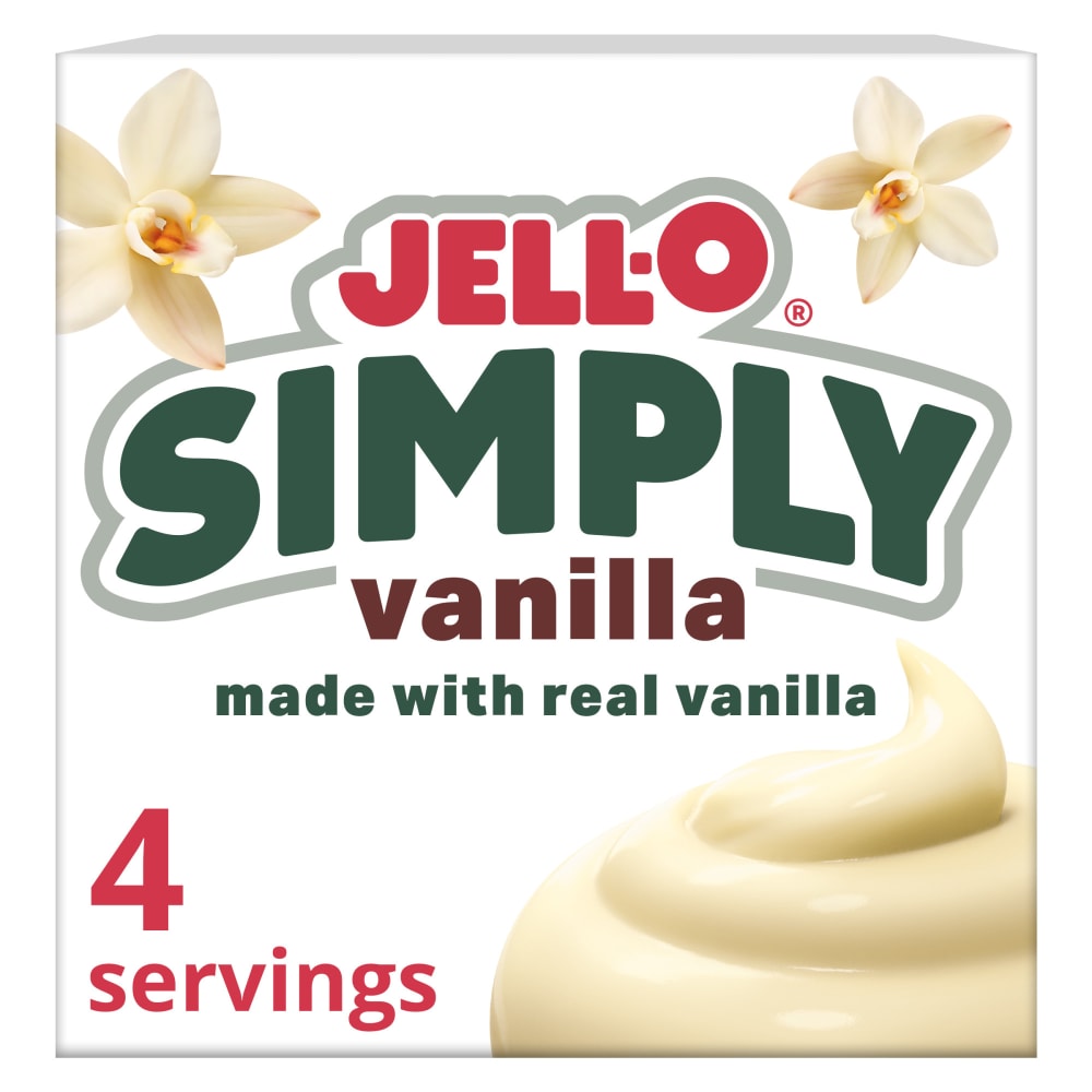 Jell-O Simply Vanilla Flavored Instant Pudding & Pie Filling Mix, Box