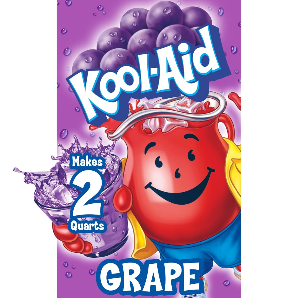 Kool Aid Unsweetened Grape Purple Powdered Soft Drink Mix Packet