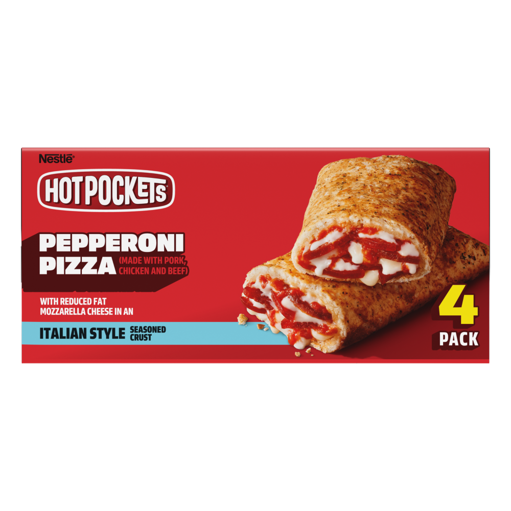 Hot Pockets Italian Style Seasoned Crust Pepperoni Pizza Frozen Sandwiches