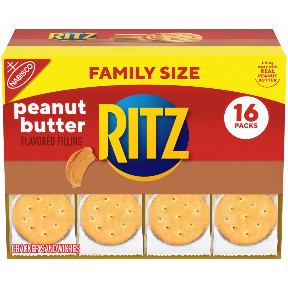 Ritz Peanut Butter Sandwich Crackers Family Size Snack Packs