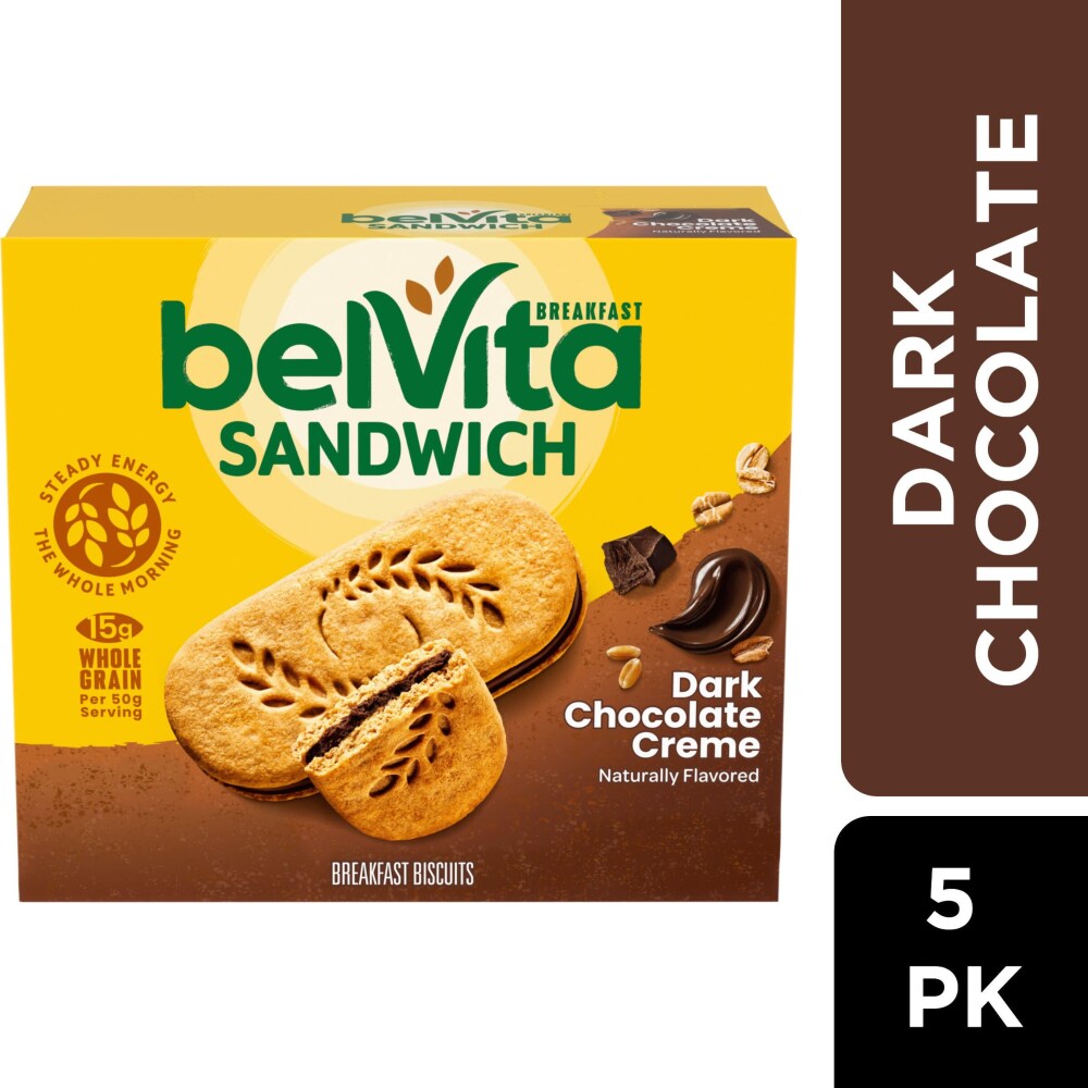 belVita Dark Chocolate Creme Breakfast Bar Biscuit Sandwiches