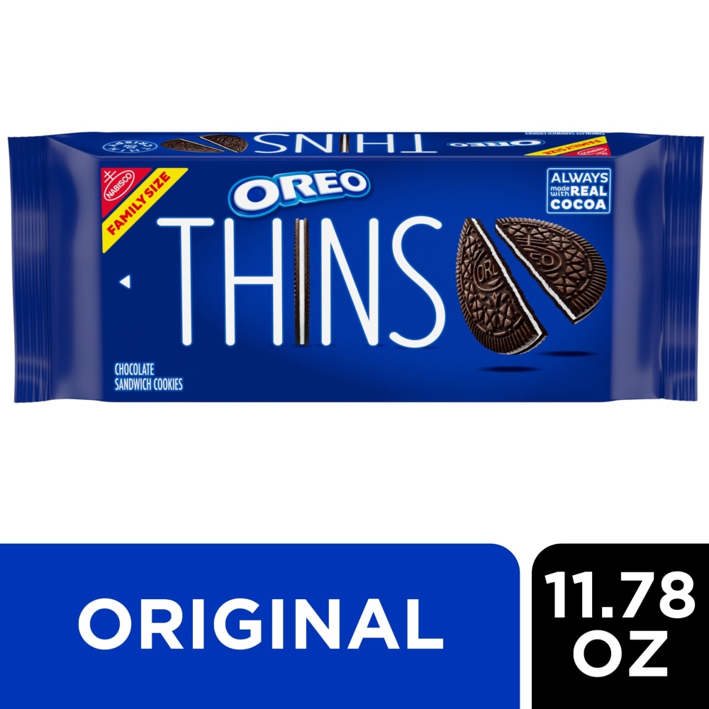 OREO Thins Chocolate Sandwich Cookies Family Size