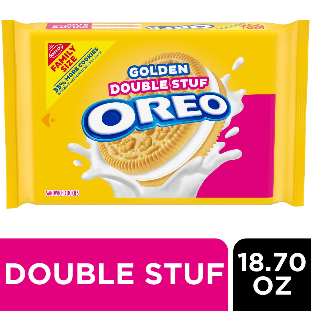 OREO Double Stuf Golden Sandwich Cookies Family Size