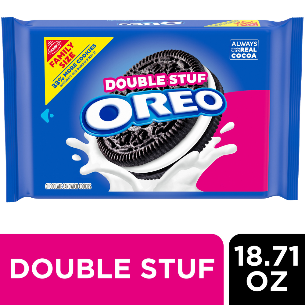 OREO Double Stuf Chocolate Sandwich Cookies Family Size