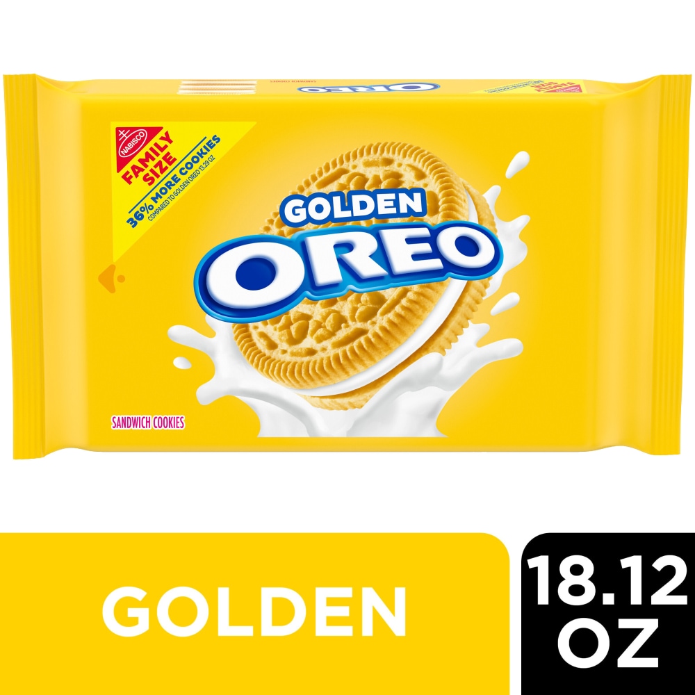 OREO Golden Sandwich Cookies Family Size