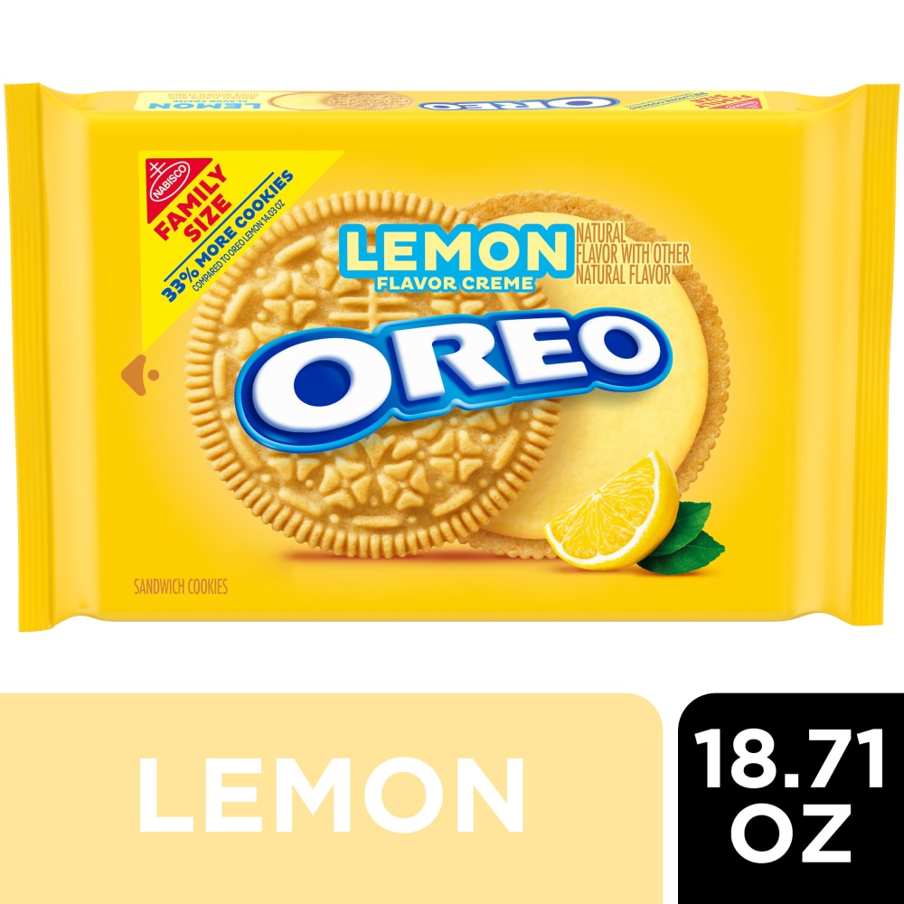 OREO Lemon Creme Sandwich Cookies Family Size