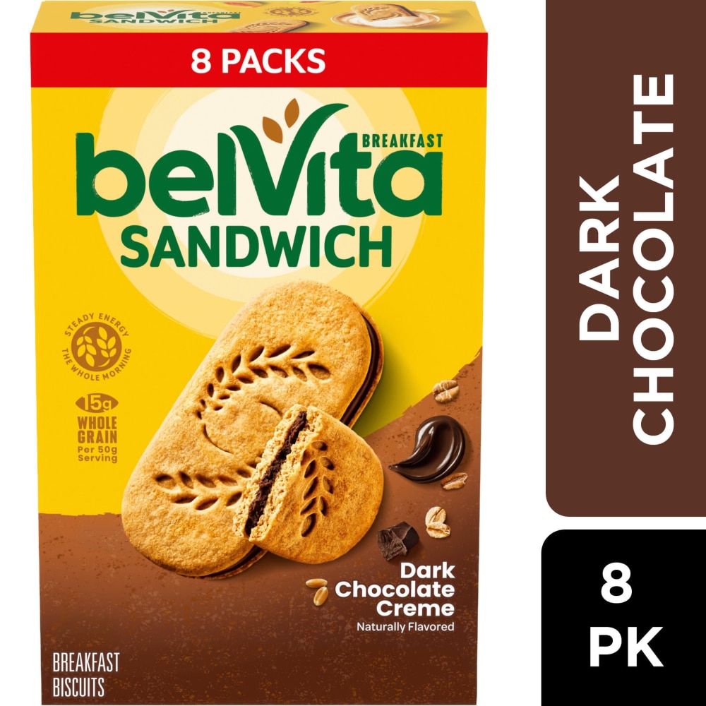Belvita Breakfast Sandwich Dark Chocolate Creme Breakfast Biscuits