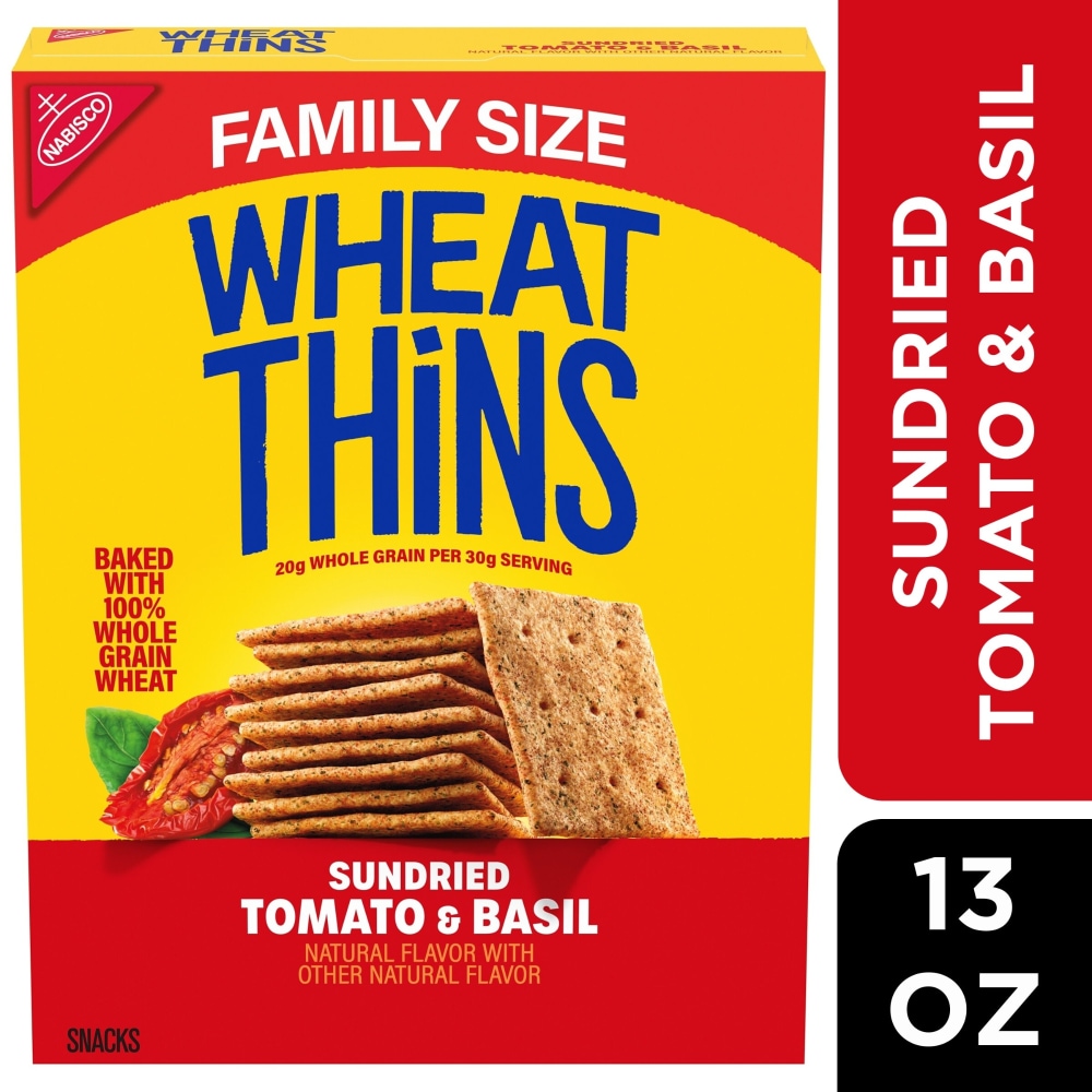 WHEAT THINS Sundried Tomato & Basil Whole Grain Wheat Crackers