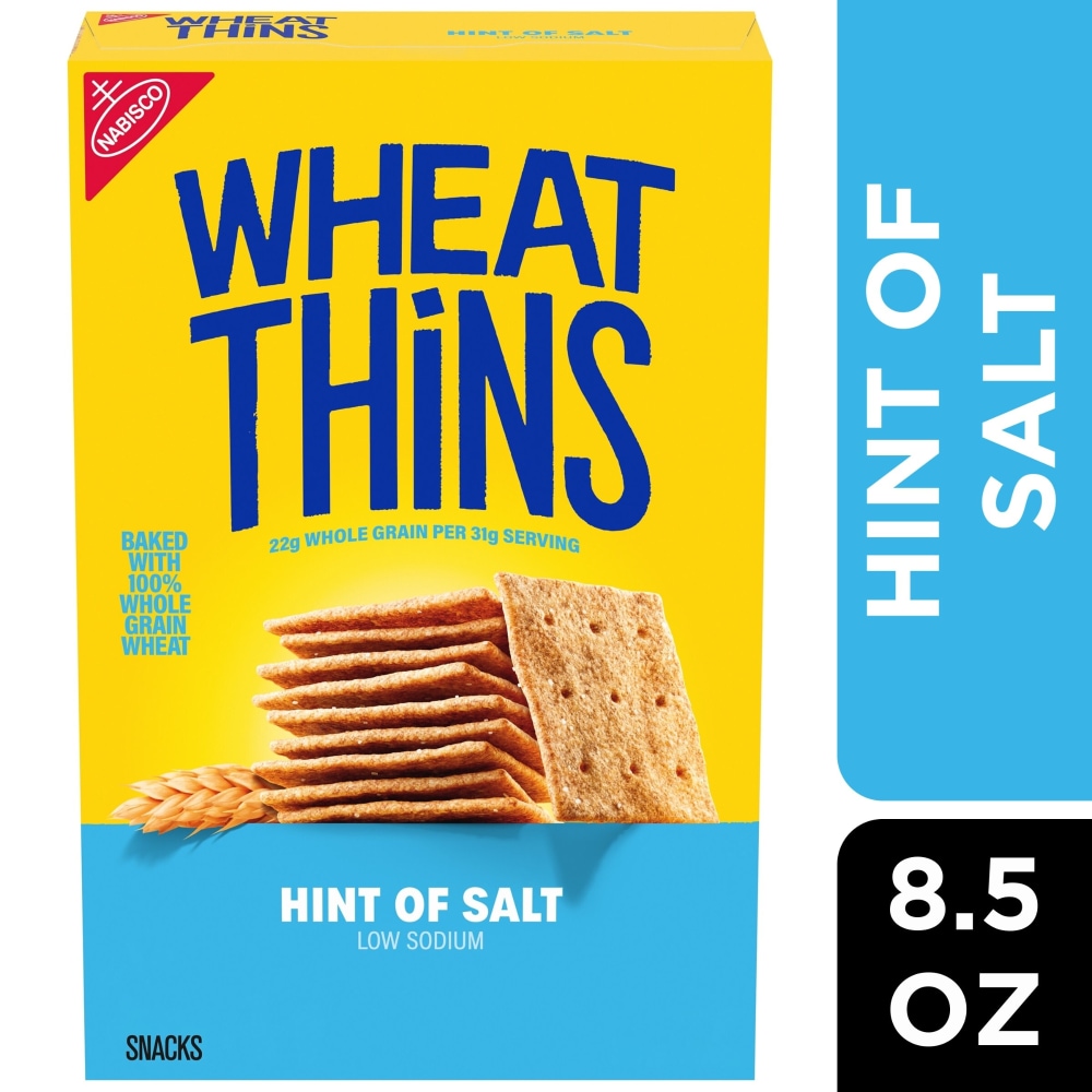 WHEAT THINS Hint of Salt Low Sodium Whole Grain Wheat Crackers