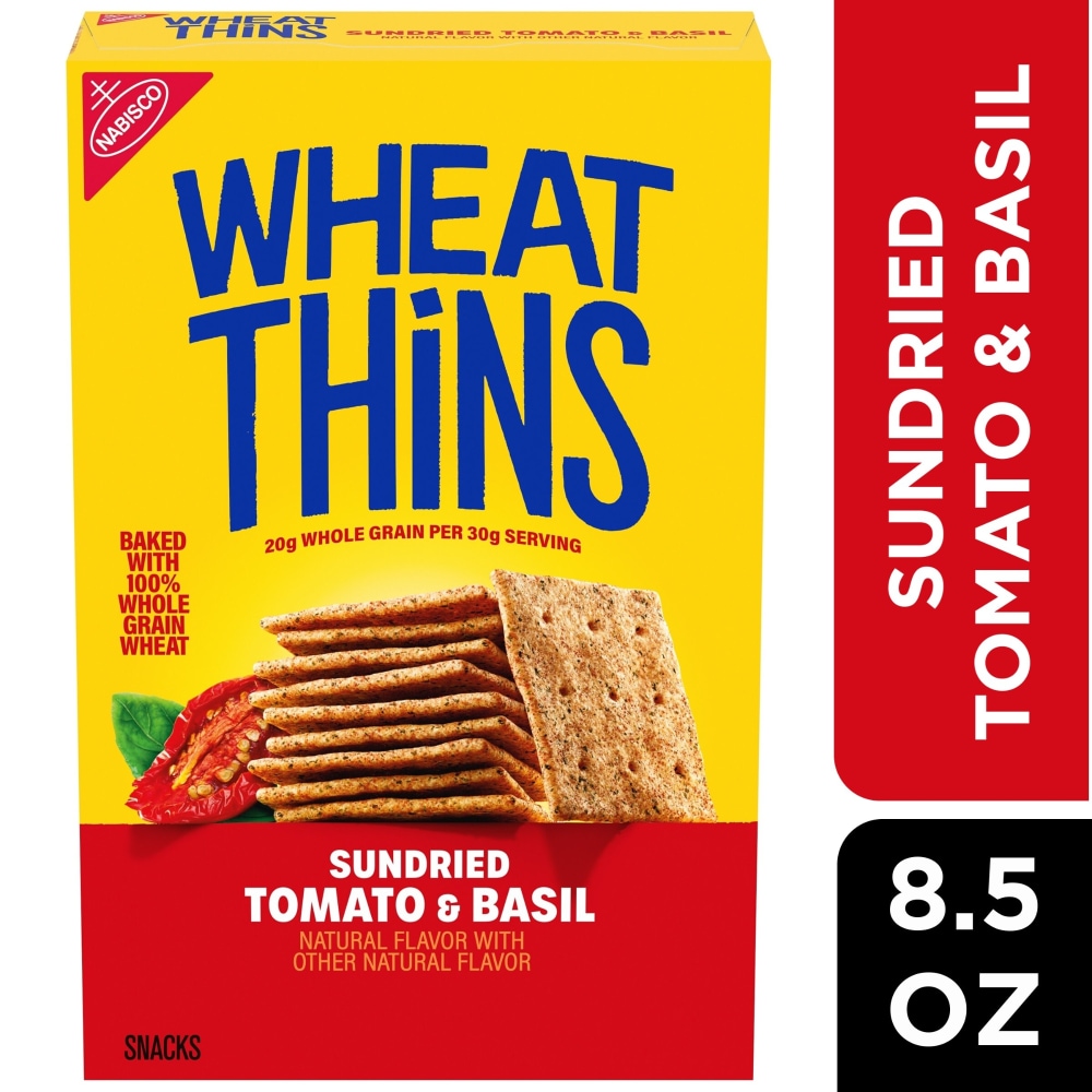 WHEAT THINS Sundried Tomato & Basil Whole Grain Wheat Crackers