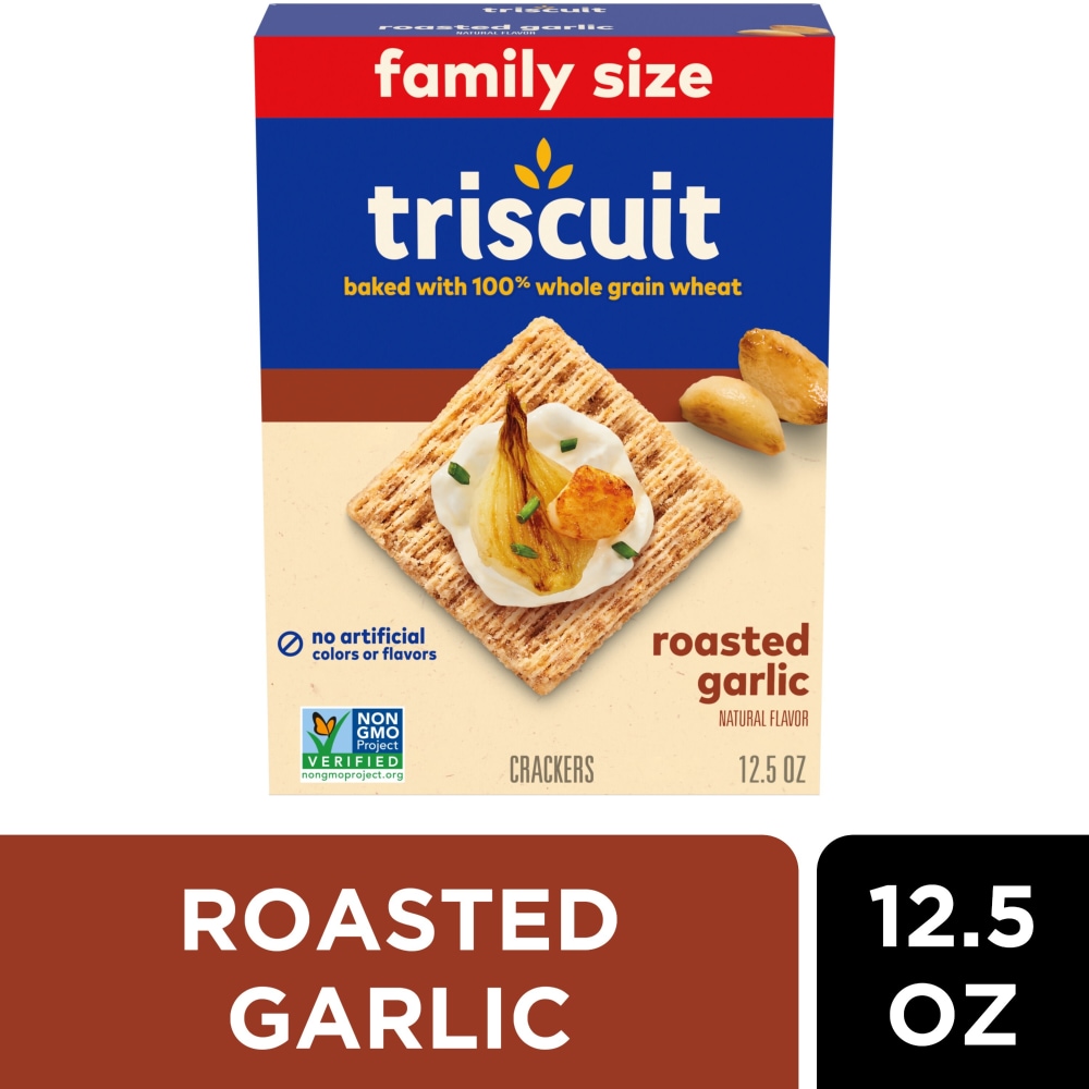 Triscuit Roasted Garlic Whole Grain Wheat Crackers