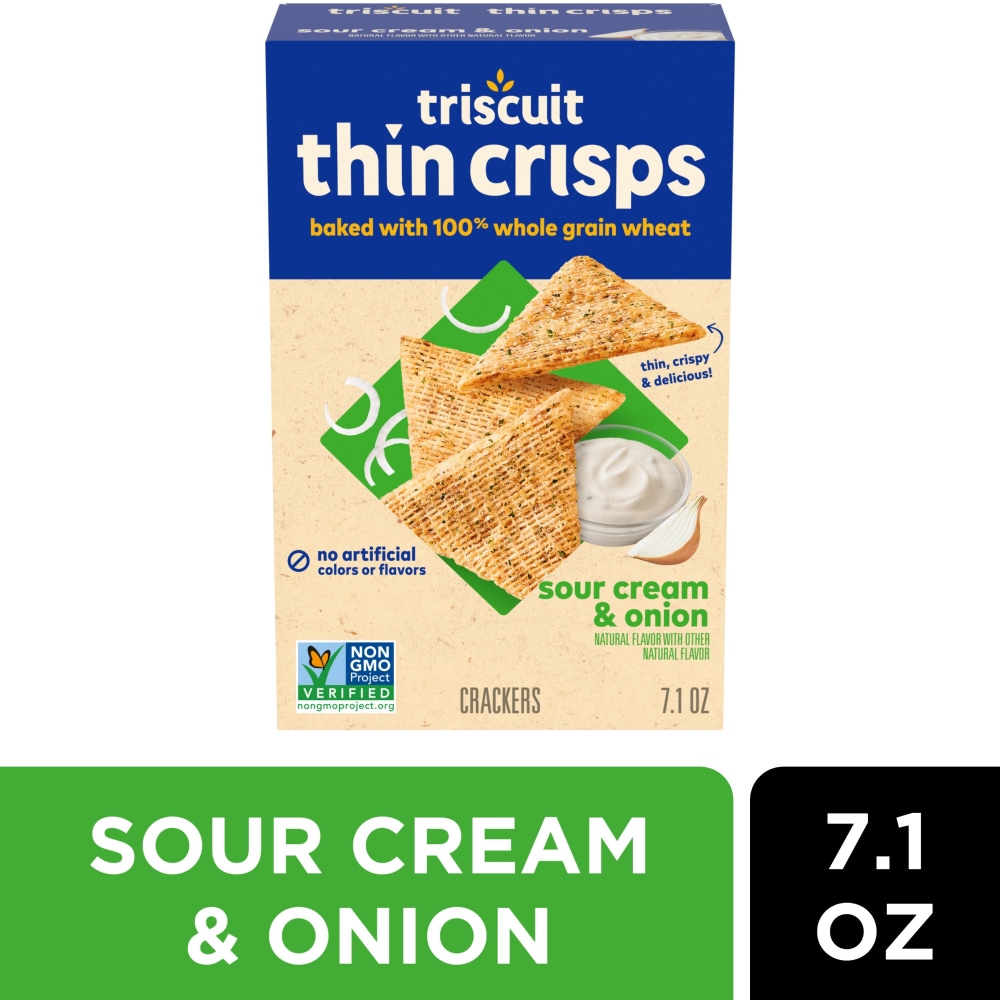 Triscuit Thin Crisps Sour Cream & Onion Whole Grain Wheat Crackers