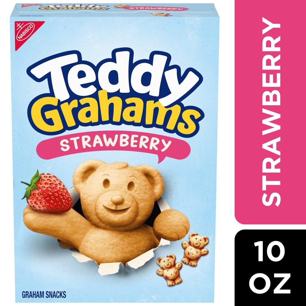 TEDDY GRAHAMS Strawberry Flavor Cookies