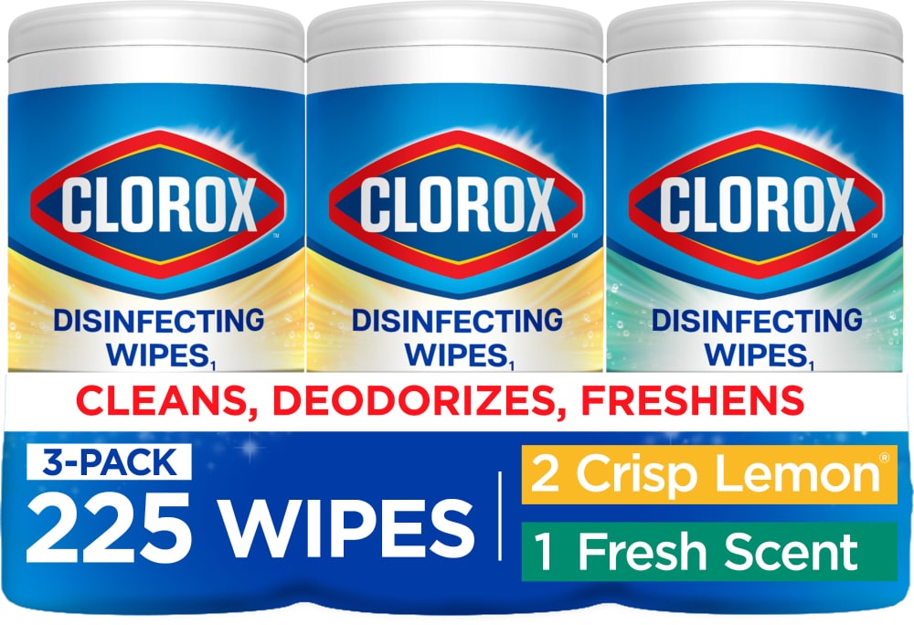 Clorox Disinfecting Wipes Variety Pack Crisp Lemon and Fresh Scent