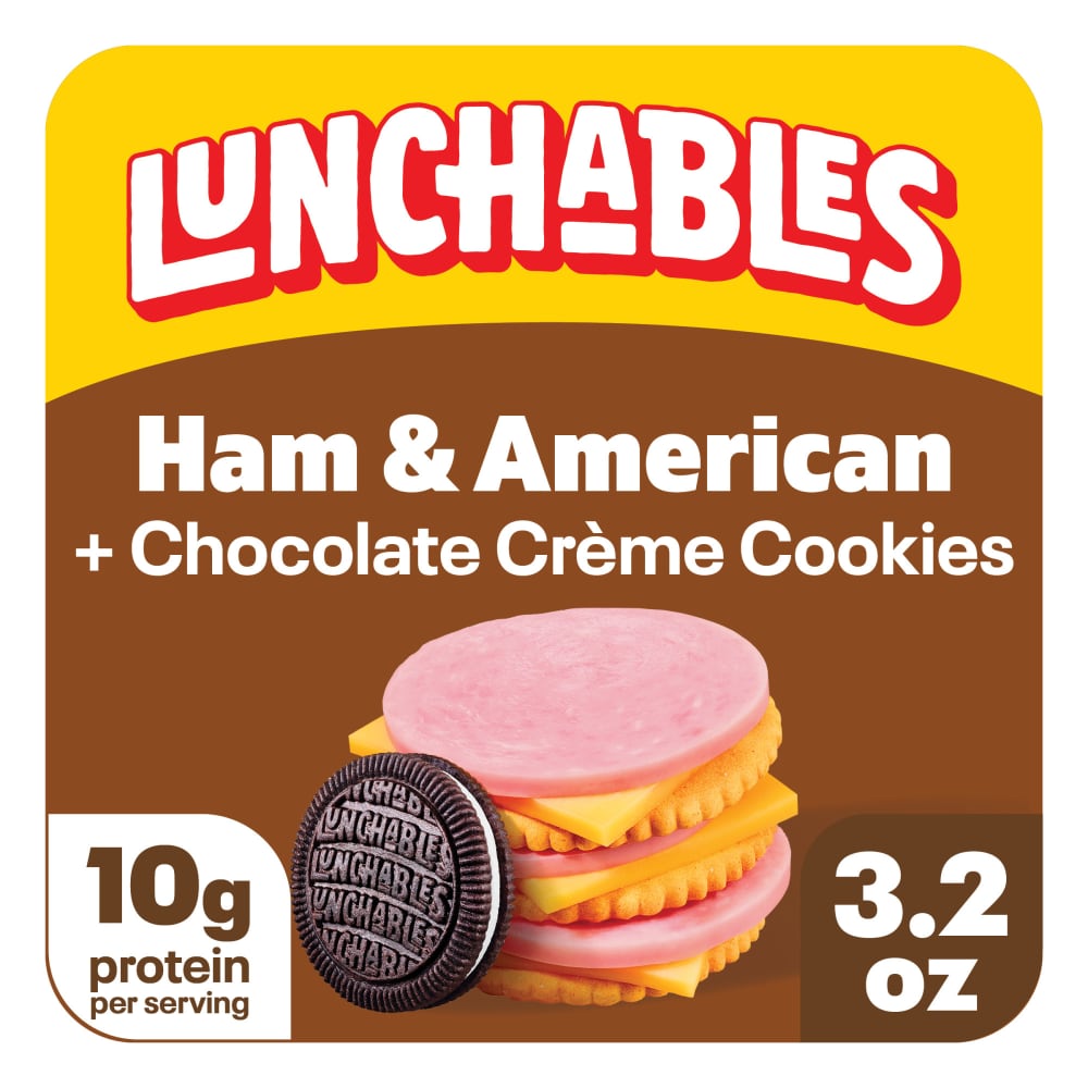 Lunchables Ham & American with Chocolate Creme Cookies, Pack