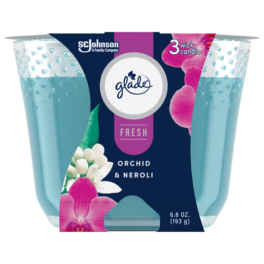 Glade® Fresh Orchid & Neroli 3 Wick Candle