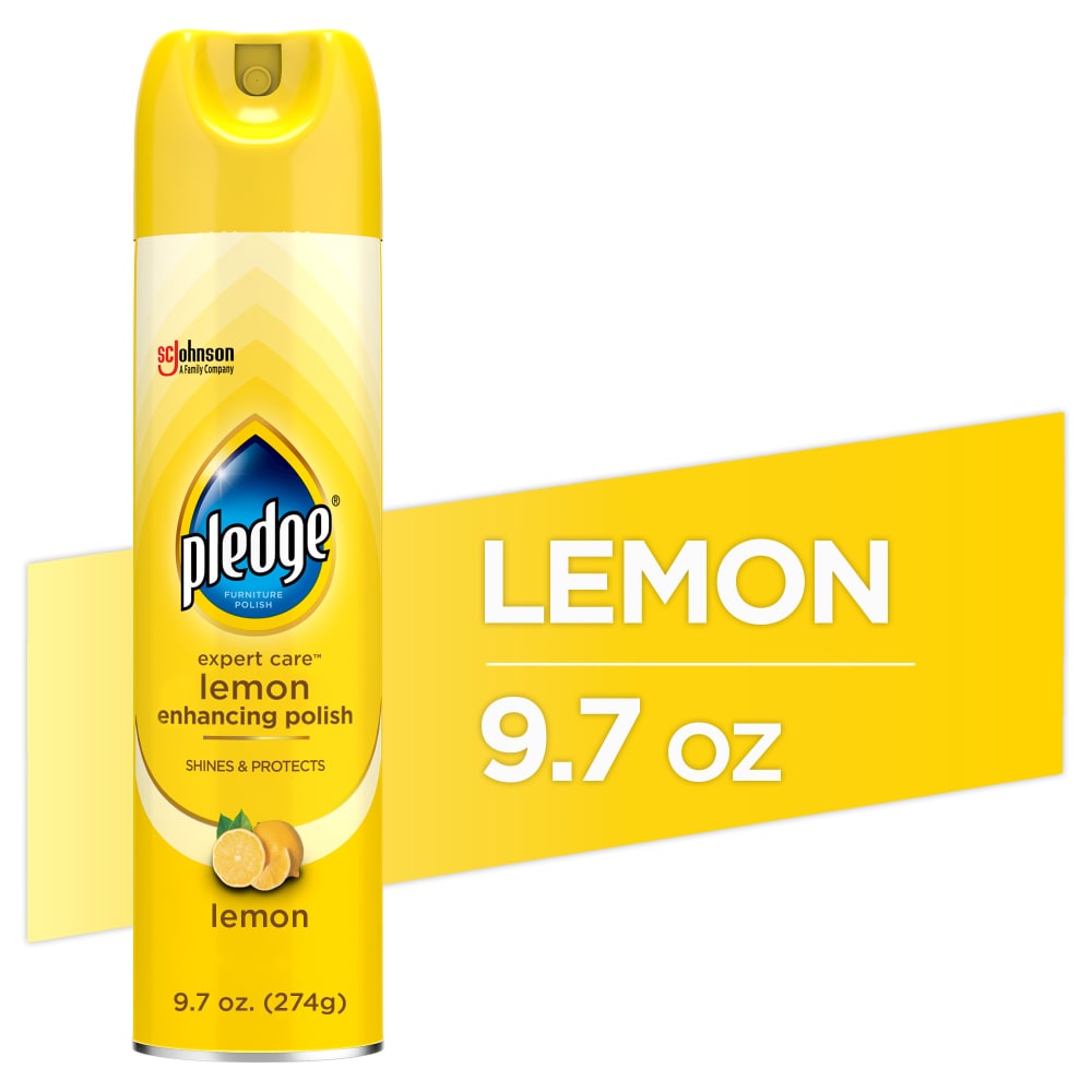 Pledge Enhancing Polish, Furniture & Wood Spray, Lemon Scent, 9.7oz