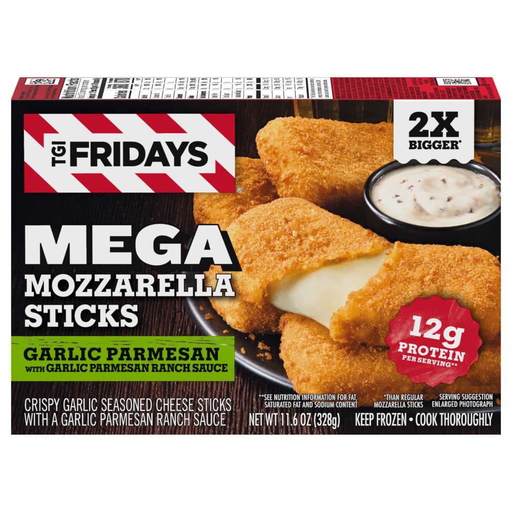 TGI Fridays Mega Garlic Parmesan Mozzarella Sticks with Garlic Parmesan Ranch