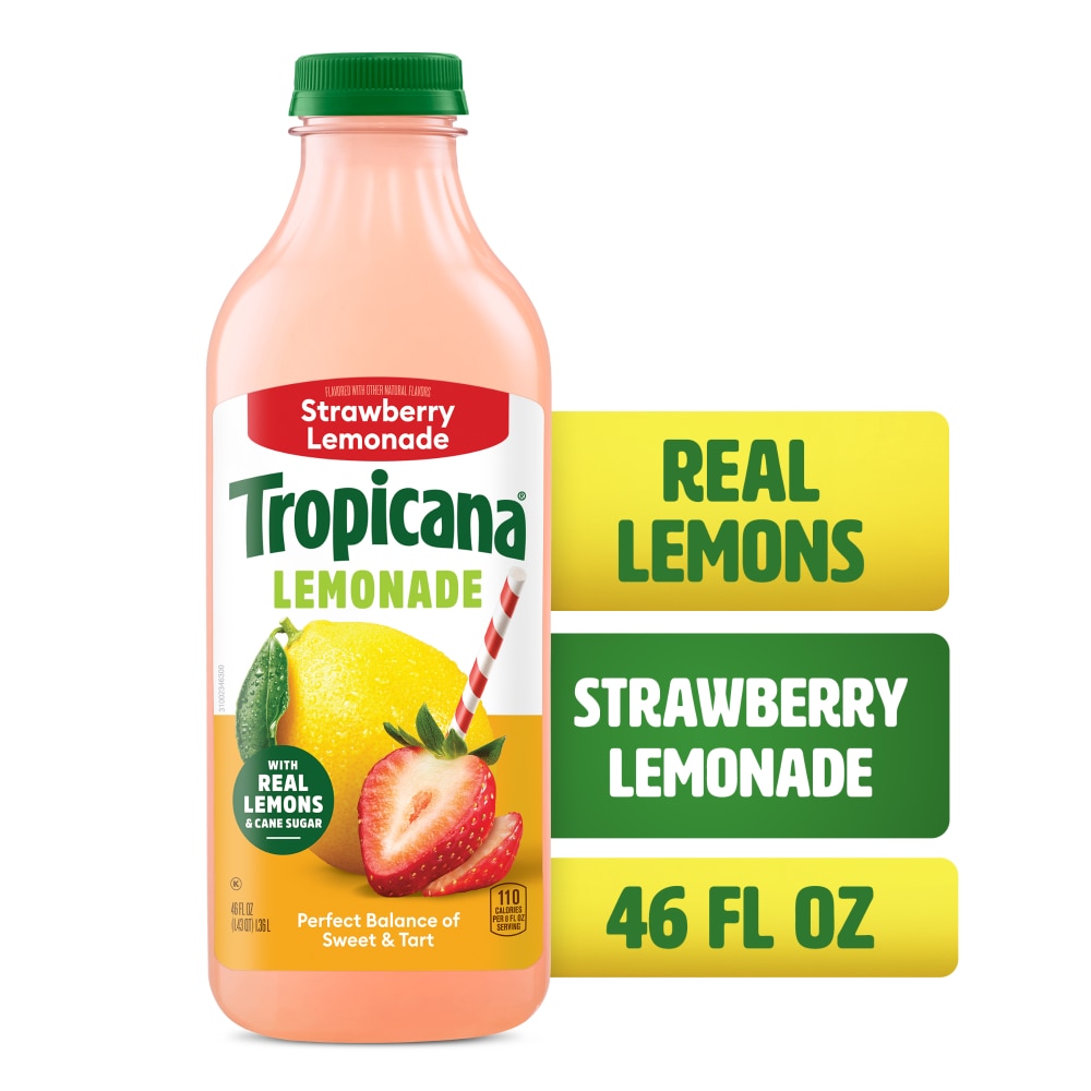 Tropicana Strawberry Lemonade Made With Real Lemons