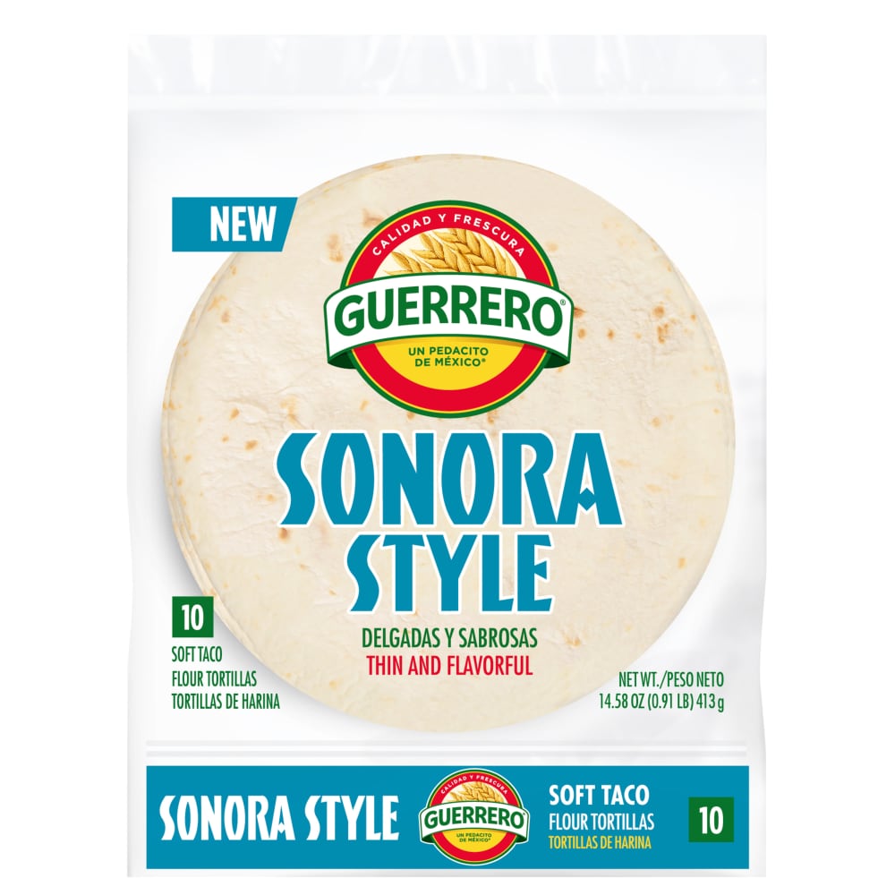 Guerrero Sonora Style Soft Taco Size Flour Tortillas