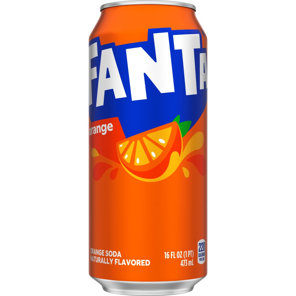 Fanta Orange Soda Can, 16 fl oz