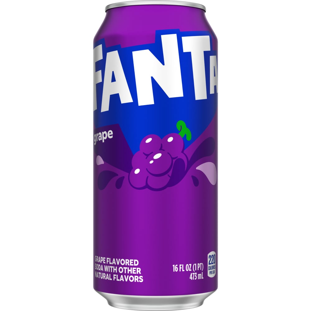Fanta Grape Soda Can, 16 fl oz