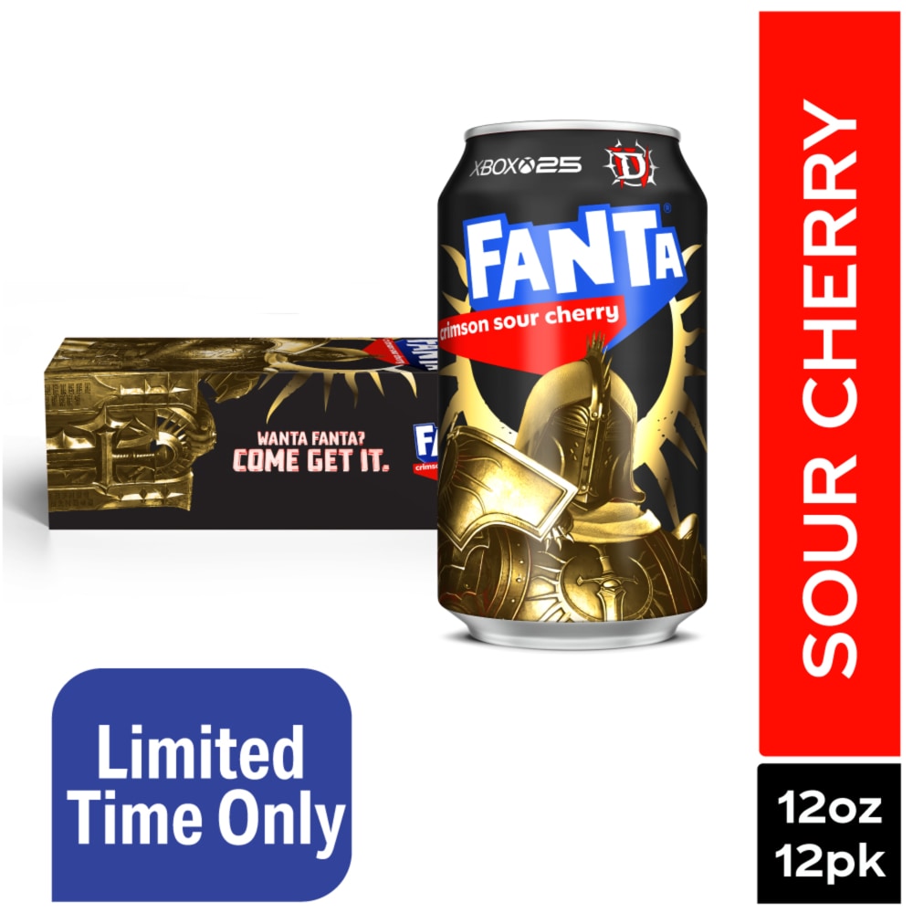 Fanta® Crimson Sour Cherry Soda Cans