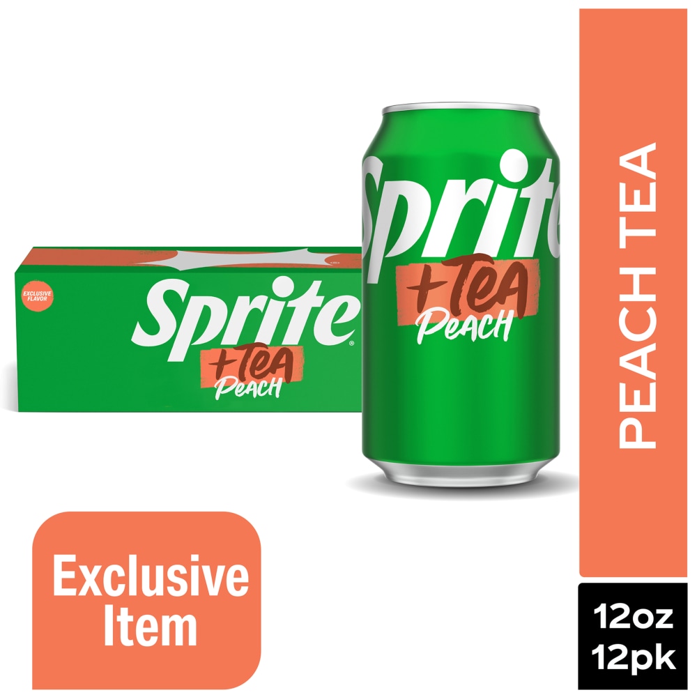 Sprite® + Tea Peach Caffeine Free Soda Cans
