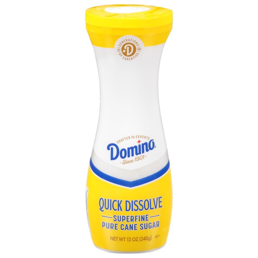 Domino Quick Dissolve Superfine Pure Cane Sugar Flip Top Canister