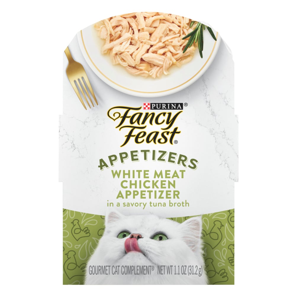 Purina Fancy Feast Appetizers Wet Cat Complement White Meat Chicken Appetizer in a Savory Tuna Broth