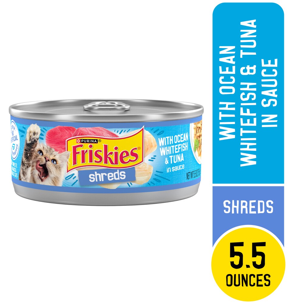 Purina Friskies Shreds Wet Cat Food in Sauce Ocean Whitefish & Tuna