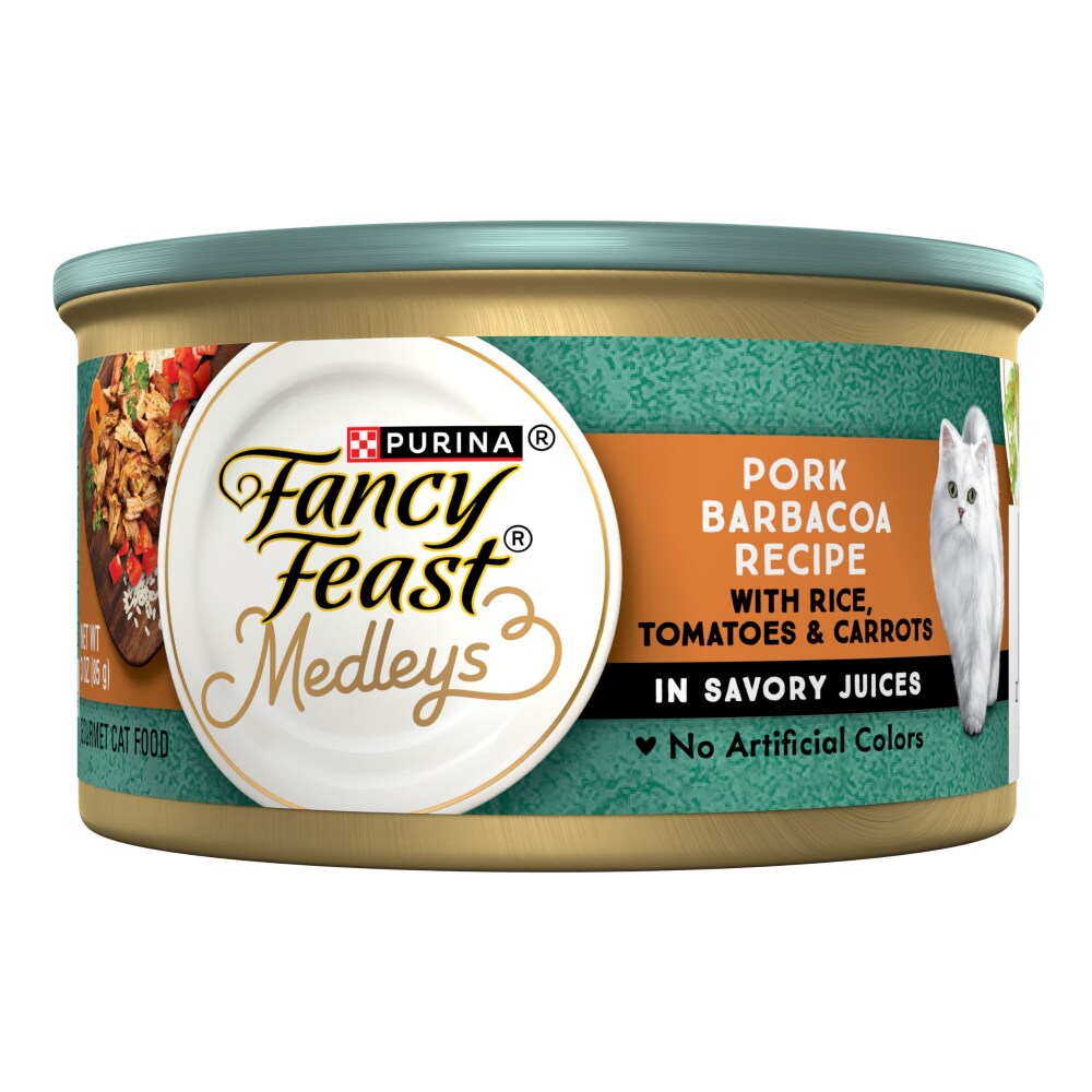 Purina® Fancy Feast® Medleys Pork Barbacoa With Rice Tomatoes and Carrots Adult Wet Cat Food