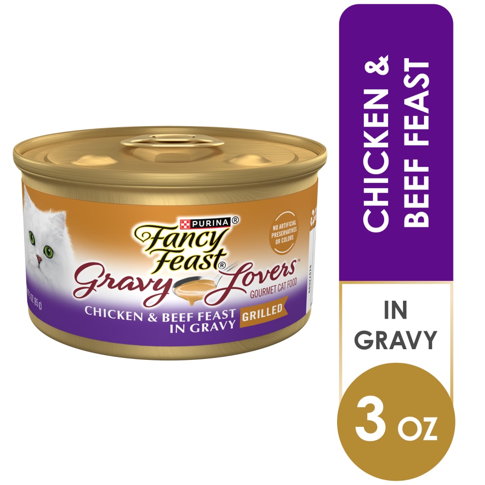 Purina Fancy Feast Gravy Lovers Wet Cat Food in Gravy Chicken & Beef Feast