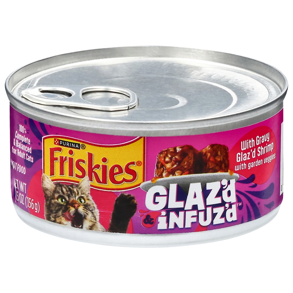 Purina® Friskies® Glaz’d Infuz’d™ Wet Cat Food Gravy Shrimp and Garden Veggies