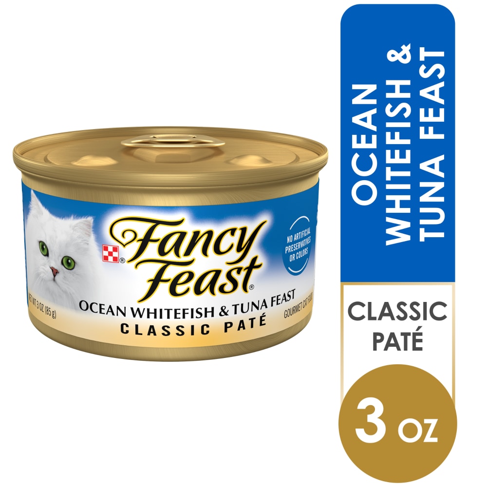 Purina Fancy Feast Wet Cat Food Classic Pate Ocean Whitefish & Tuna Feast