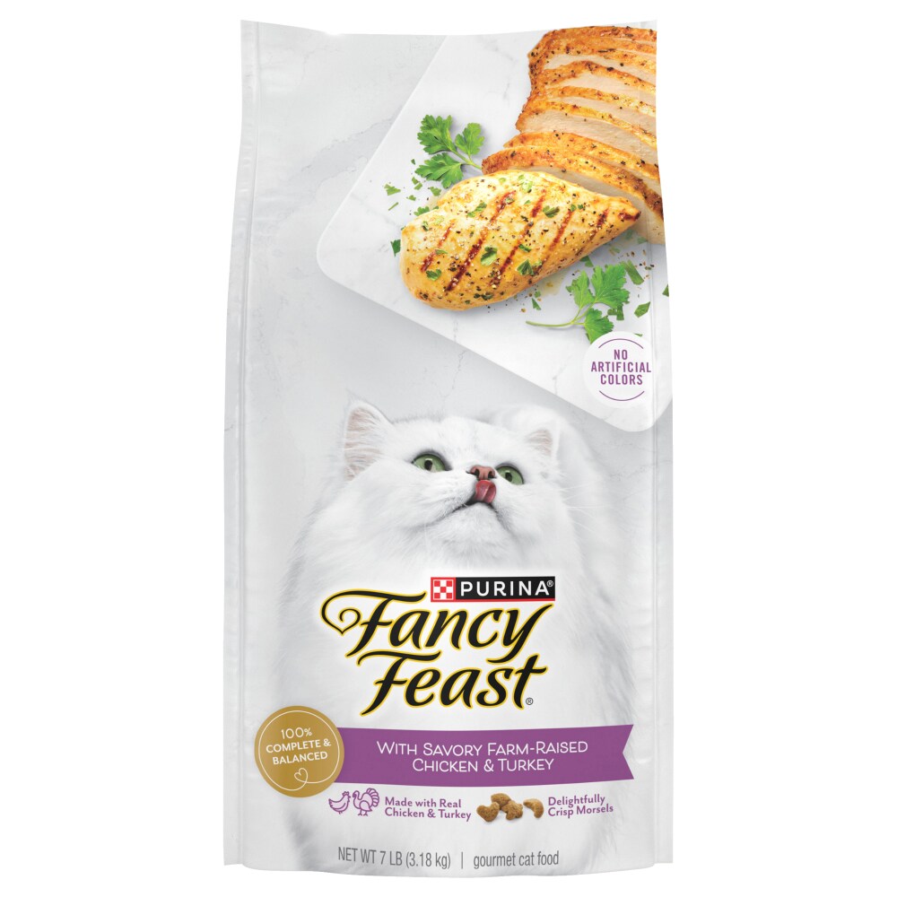 Fancy Feast 100% Complete and Balanced Dry Cat Food Savory Chicken & Turkey