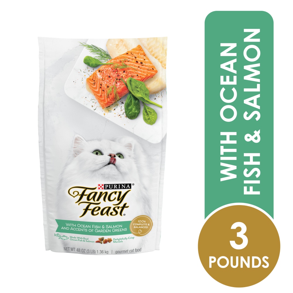 Purina Fancy Feast Adult Dry Cat Food Ocean Fish & Salmon