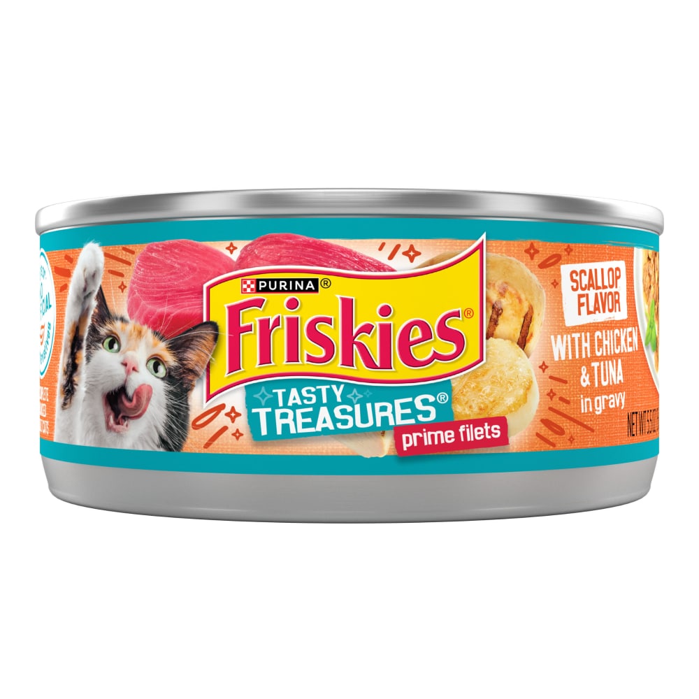 Purina Friskies Tasty Treasures Wet Cat Food Prime Filets Chicken & Tuna in Gravy