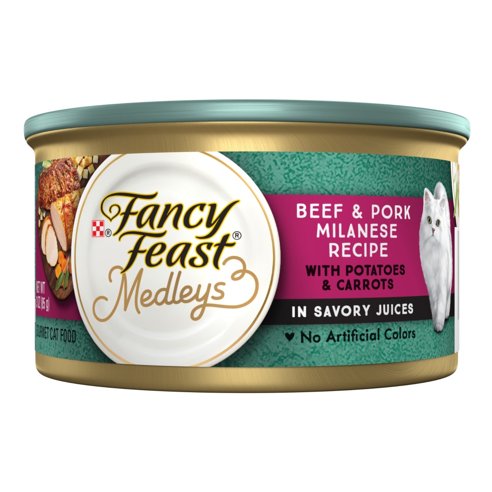 Purina Fancy Feast Medleys Beef & Pork Milanese with Carrots & Potatoes in Savory Juices