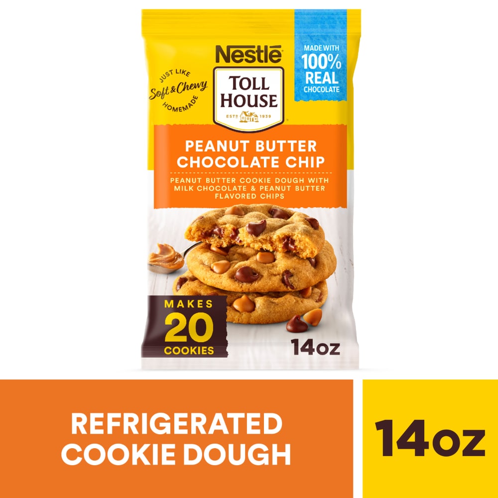 Nestle Toll House Peanut Butter Chocolate Chip Ready to Bake Cookie Dough