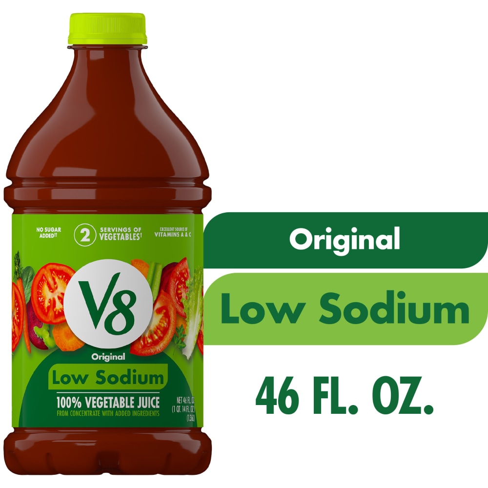 V8® Low Sodium Original 100% Vegetable Juice Bottle