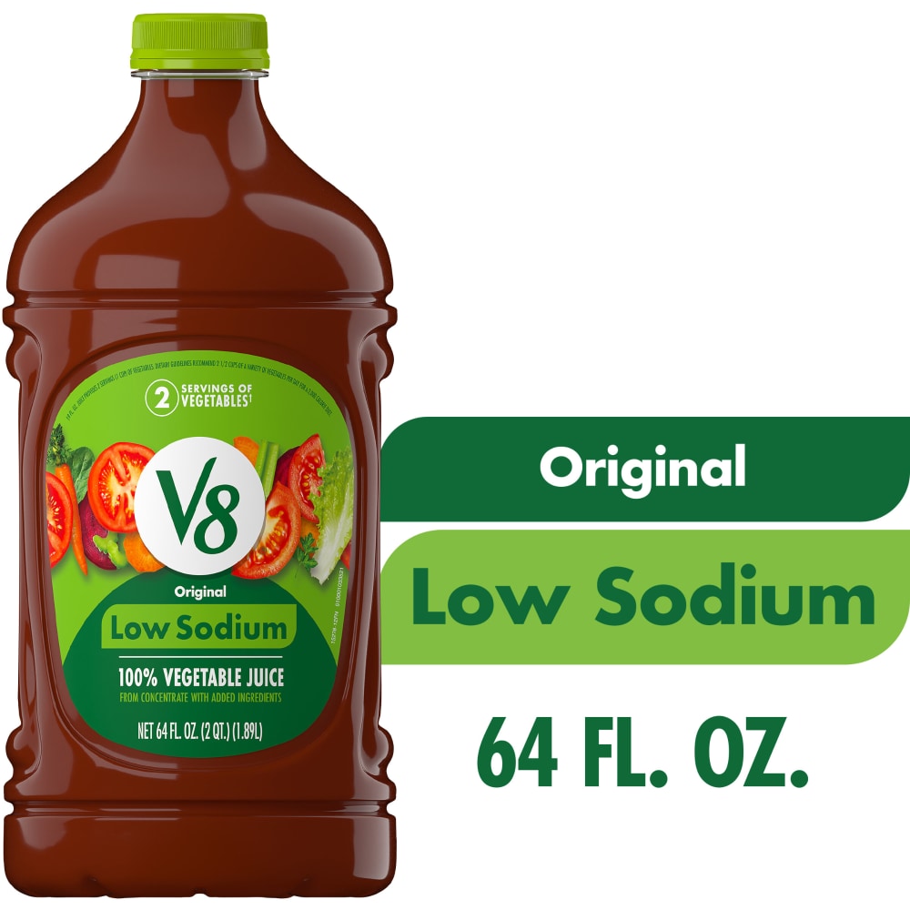 V8® Low Sodium Original 100% Vegetable Juice Bottle